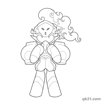 Free printable Armarouge Pokémon Shy Pose Arms Crossed Coloring Page coloring page