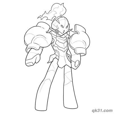 Free printable Armarouge Pokémon Side Stance Idle Coloring Page coloring page