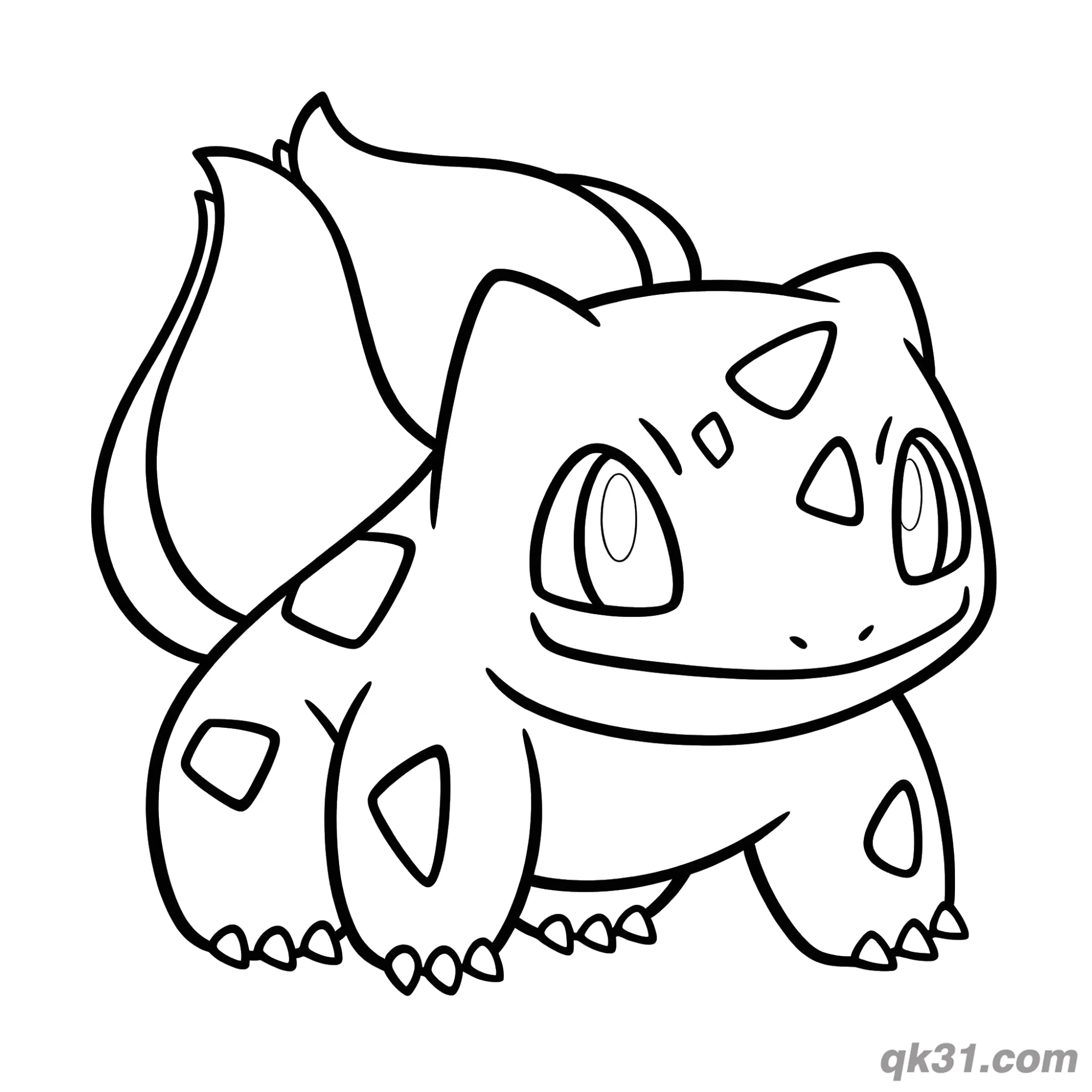 Bulbasaur Back View Coloring Page – Free Printable Coloring Page for Kids and Adults