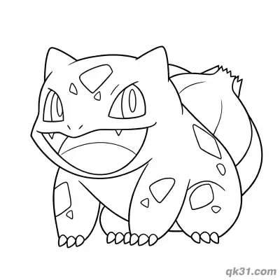 Free printable Bulbasaur Classic Pose Coloring Page coloring page