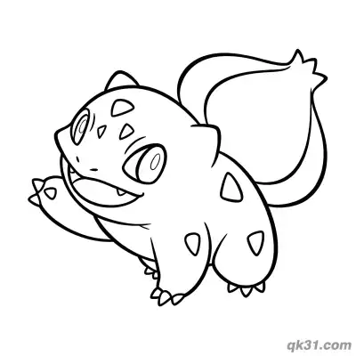 Free printable Bulbasaur Waving Welcome Coloring Page coloring page