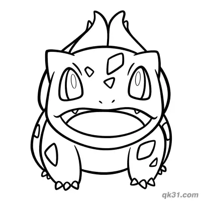 Free printable Front Facing Bulbasaur Coloring Page coloring page