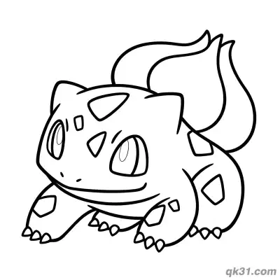 Free printable Side View Bulbasaur Coloring Page coloring page