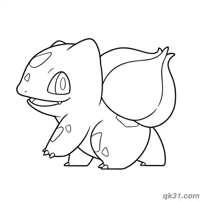 Free printable Walking Bulbasaur Coloring Page coloring page