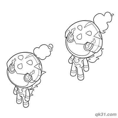 Free printable Charcadet Duo Looking Up at Sky Coloring Page coloring page