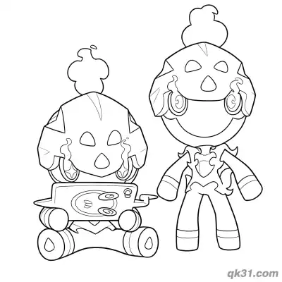 Free printable Charcadet Examining Pokémon Catcher Coloring Page coloring page