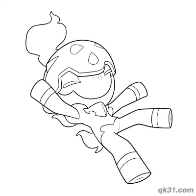 Free printable Charcadet Falling Wrestling Coloring Page coloring page
