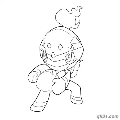 Free printable Charcadet Fireball Attack Coloring Page coloring page