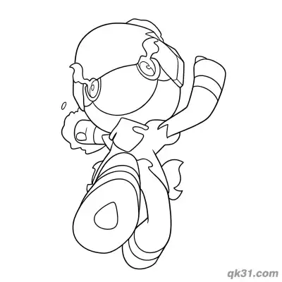 Free printable Charcadet Forward Foot Attack Coloring Page coloring page