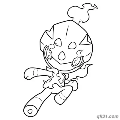 Free printable Charcadet Kick Attack Coloring Page coloring page