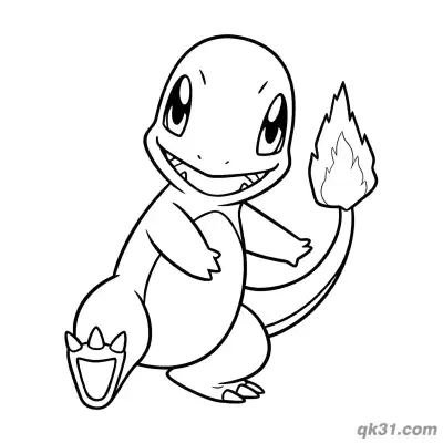Free printable Playful Charmander Pokémon Coloring Pages coloring page