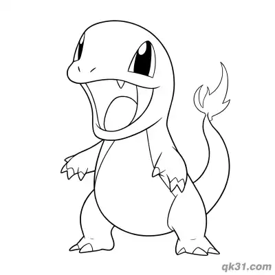Free printable Yawning Charmander Free Printable Coloring Pages coloring page
