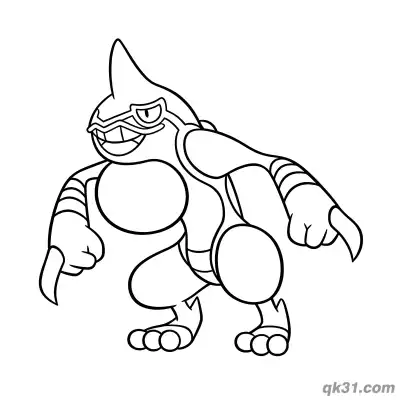 Free printable Classic Toxicroak Standing Coloring Page coloring page