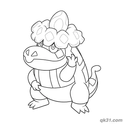 Free printable Crocalor Standing Smile Coloring Page coloring page