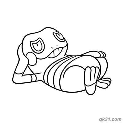 Free printable Detailed Full Body Toxicroak Evolution Coloring Page coloring page