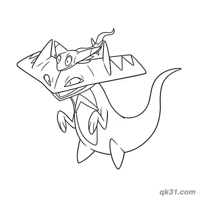 Free printable Dragapult and Dreepy Together Coloring Page coloring page