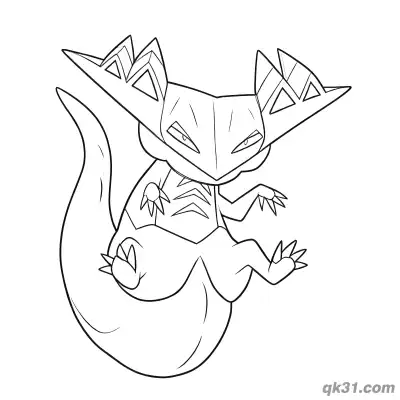 Dragapult Basic Floating Form Pokemon Coloring Page