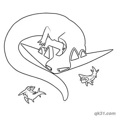 Free printable Dragapult Curled Tail with Dreepy Swarm Pokemon Coloring Page coloring page