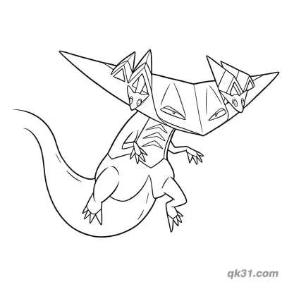 Free printable Dragapult Standard Standing Pose Pokemon Coloring Page coloring page
