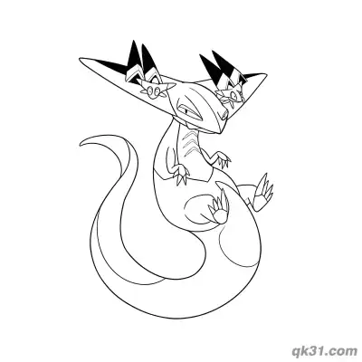 Free printable Dragapult with Two Dreepy Coloring Page coloring page