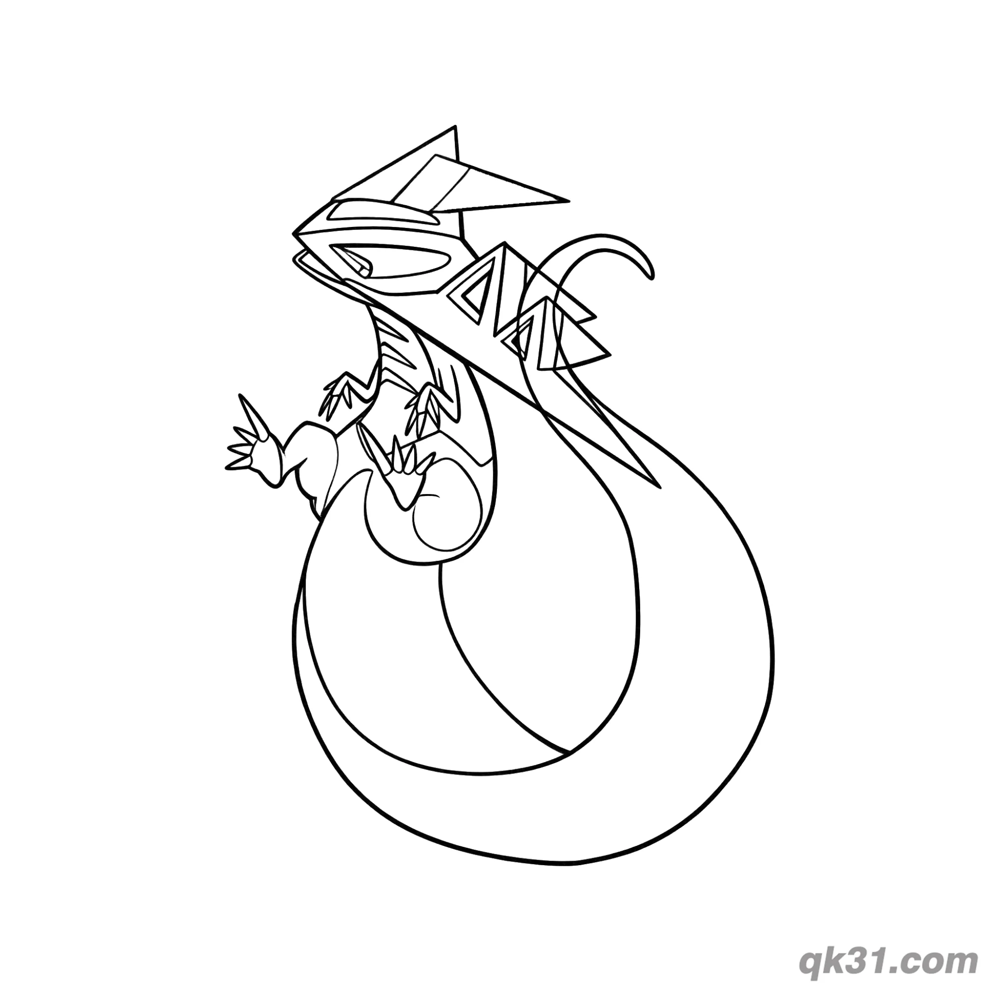 Drakloak Pokemon Battle Pose Coloring Page – Free Printable Coloring Page for Kids and Adults