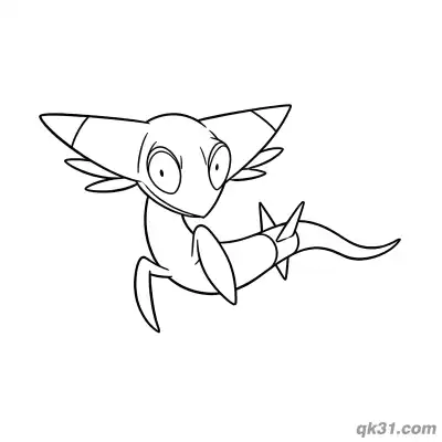 Free printable Dreepy Flying Smiling Coloring Page coloring page