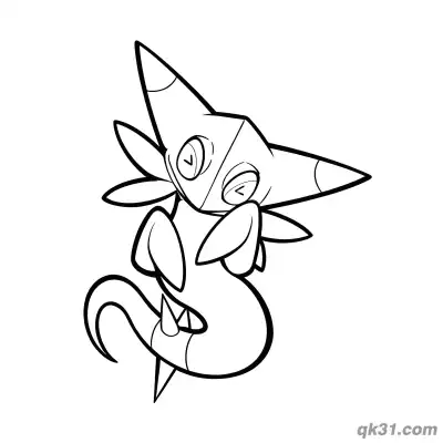 Free printable Dreepy Pokemon Cute Pose Coloring Page coloring page