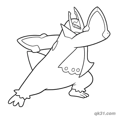 Empoleon Charging Attack Coloring Page