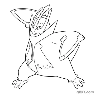 Empoleon Combat Stance Coloring Page