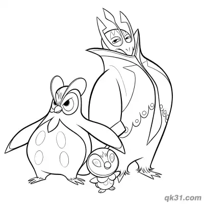 Empoleon Evolution Family Coloring Page