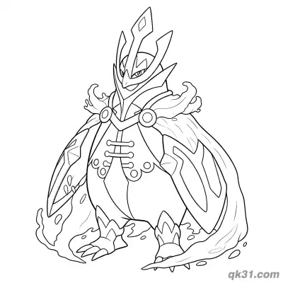 Free printable Mega Empoleon Water Mist Coloring Page coloring page