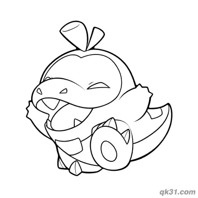Free printable Laughing Fuecoco Coloring Page coloring page