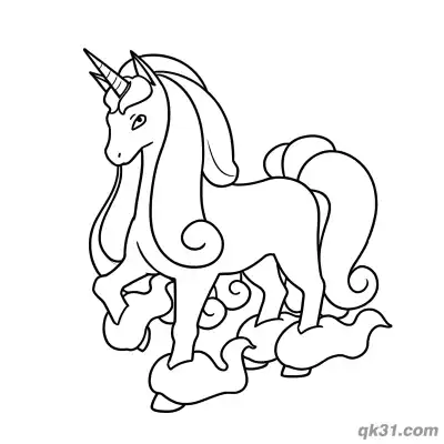 Free printable Galarian Rapidash Pokémon Cloud Stepping Coloring Page coloring page