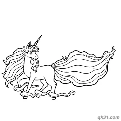 Free printable Galarian Rapidash Pokémon Flowing Mane Coloring Page coloring page