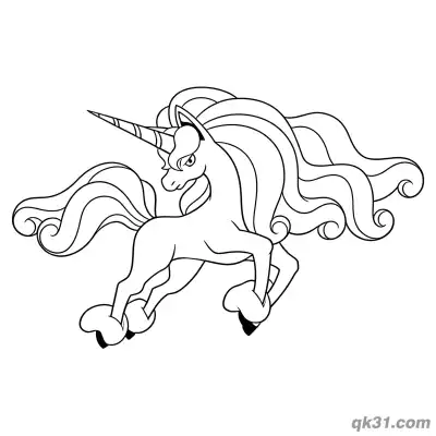 Free printable Galarian Rapidash Pokémon Galloping Pose Coloring Page coloring page