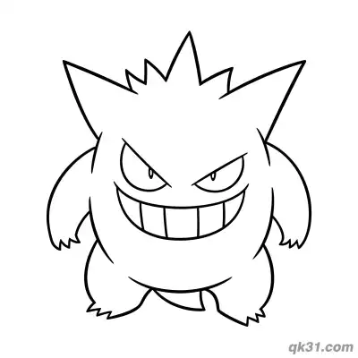 Free printable Menacing Gengar Free Printable Coloring Page coloring page