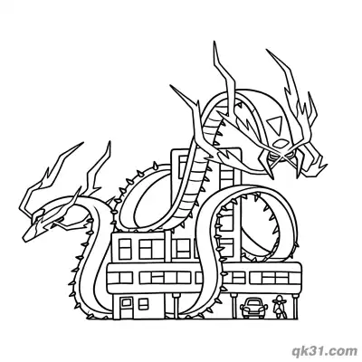 Free printable Gigantamax Centiskorch Battle Scene Coloring Page | Action Figure Sheet coloring page