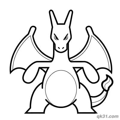 Free printable Chibi Charizard Pokemon Card Coloring Page coloring page