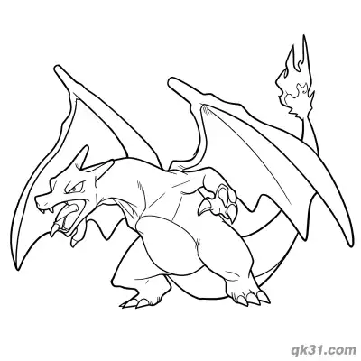 Free printable Classic Gigantamax Charizard Coloring Page coloring page