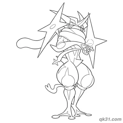 Free printable Greninja Star Power Coloring Page coloring page
