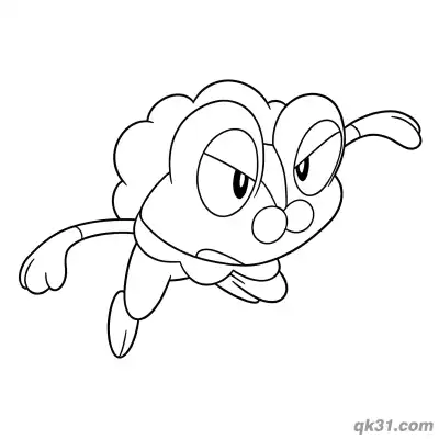 Free printable Smiling Froakie Coloring Page coloring page
