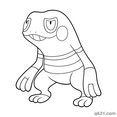 Free printable Heroic Toxicroak Pose Free Printable Coloring Page coloring page