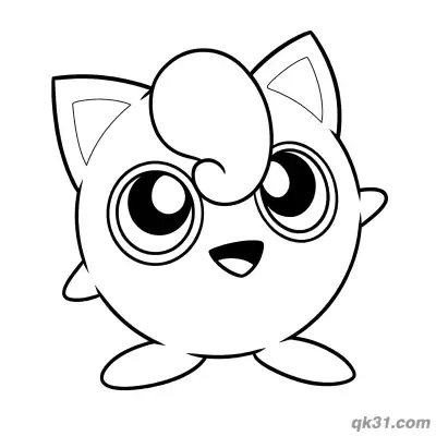 Free printable Big Eyes Jigglypuff Evolution Coloring Page coloring page