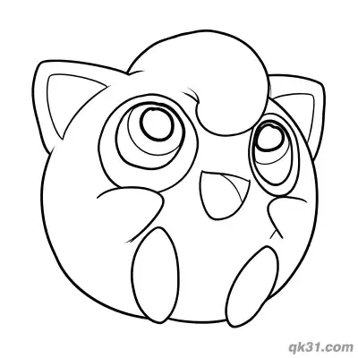 Free printable Joyful Face Free Jigglypuff Coloring Page coloring page
