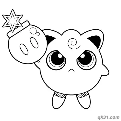 Free printable Magic Wand Jigglypuff Coloring Page coloring page