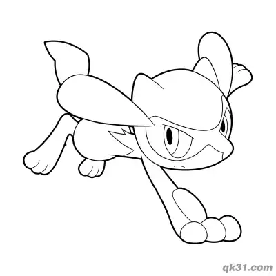 Free printable Riolu Walking Side View Coloring Page coloring page