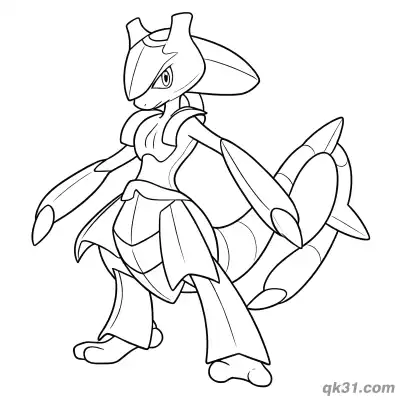 Free printable Armored Mewtwo Pokemon Coloring Page coloring page