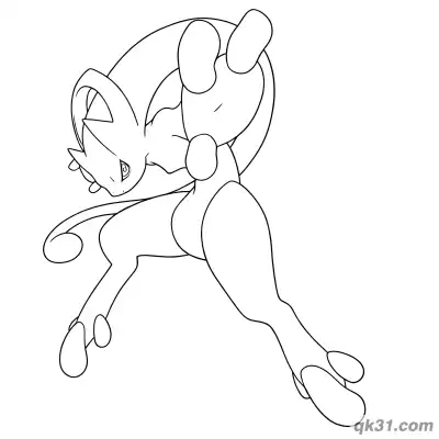 Free printable Jumping Mewtwo Coloring Page coloring page
