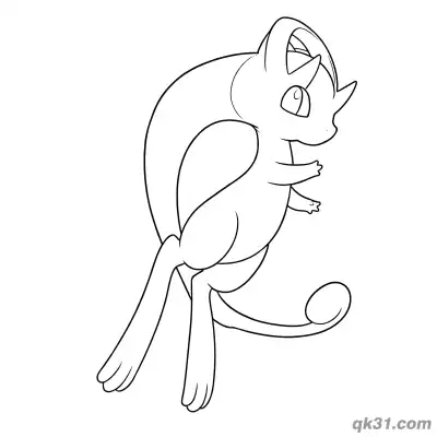 Free printable Mega Mewtwo Y Cute Style Coloring Page coloring page