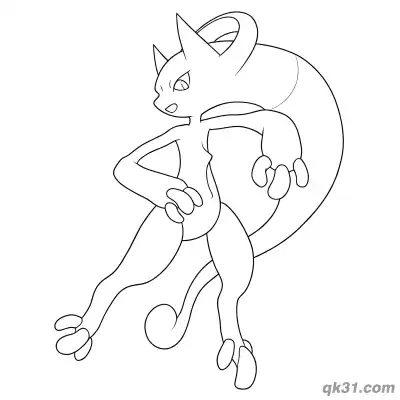 Free printable Mega Mewtwo Y Pokemon Coloring Page coloring page